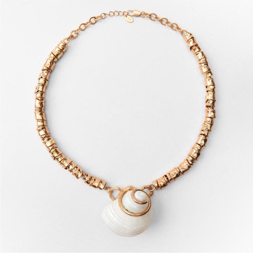 Zara Gold Shell Necklace